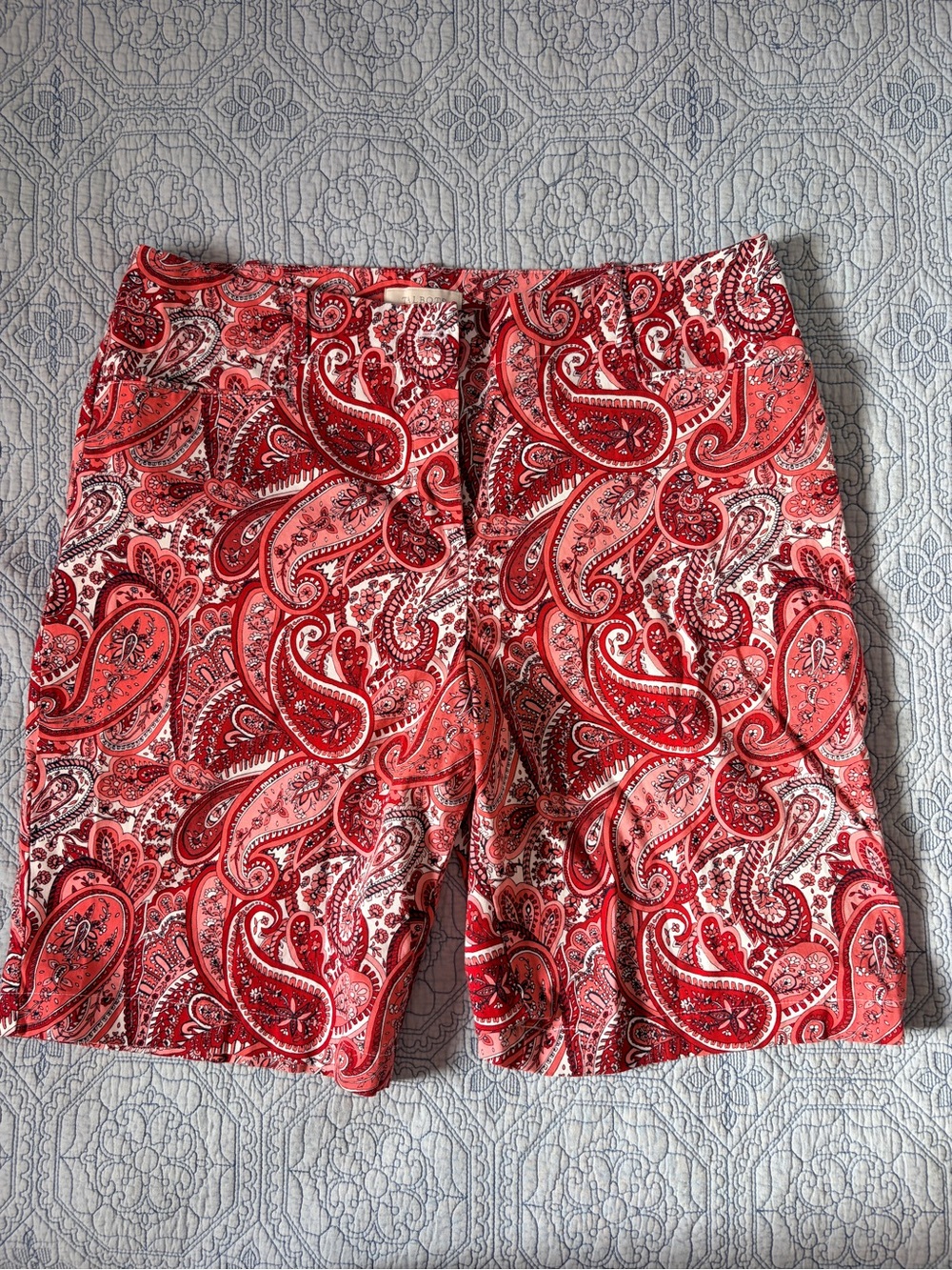 Talbots Red Paisley Women’s Bermuda Shorts